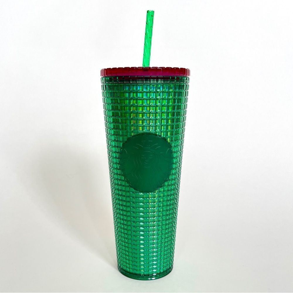STARBUCKS 24oz TUMBLER LIMITED EDITION BEST MOST FAVORITE IRIDESCENT GREEN